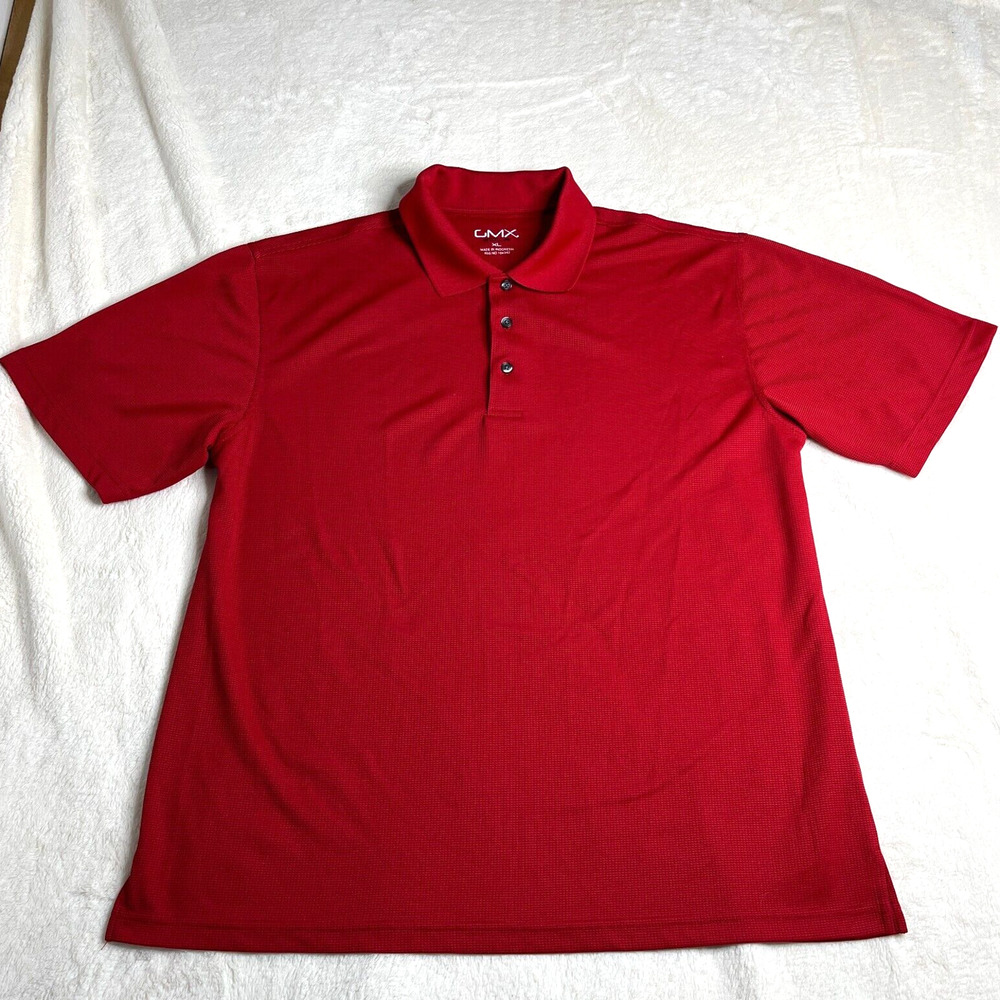 Men’s Red CMX Agusta Performance Dry Wicking Polo Shirt Size XL